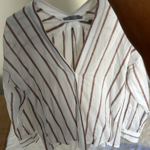 VINCE
TEXTURED STRIPE PULLOVER - OFF
WHITE - Picture 12 of 13